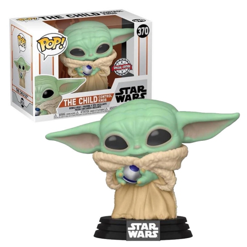 FUNKO  Pop Star Wars The Mandalorian 3.75 Inch Action Figure Exclusive - The Child Baby Yoda With Control Knob #370