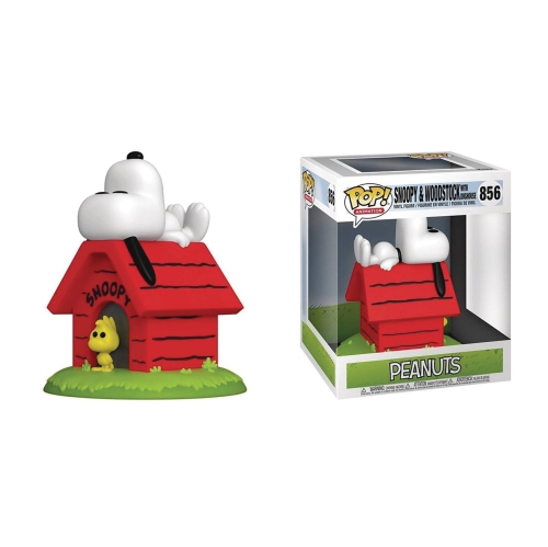 Pop Animation Peanuts 3.75 Inch Action Figure - Snoopy & Woodstock with Doghouse #856