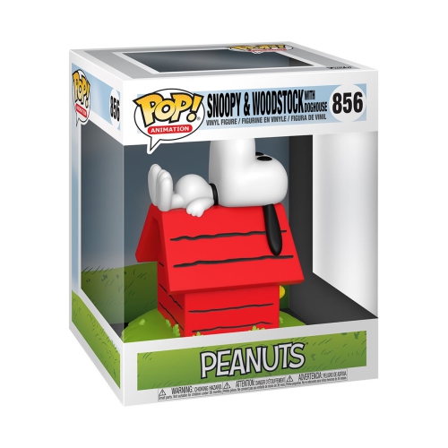 Pop Animation Peanuts 3.75 Inch Action Figure - Snoopy & Woodstock with Doghouse #856