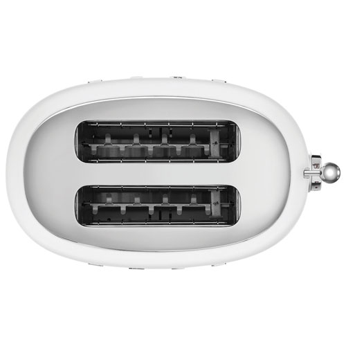 Grille-pain rétro des années 50 de Smeg - 2 tranches - Blanc mat