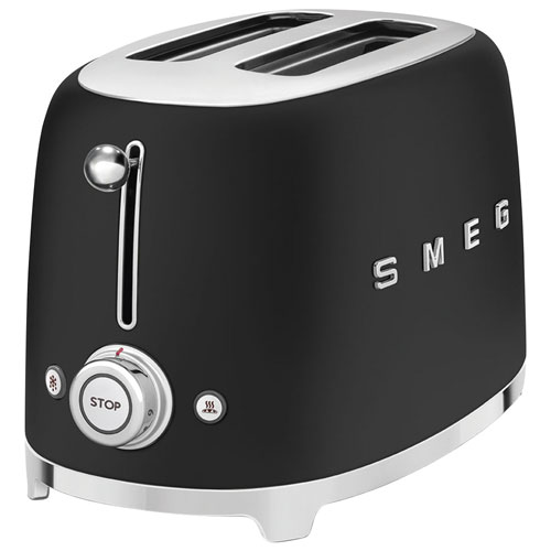 Smeg 50's Style Retro Toaster - 2-Slice - Matte Black