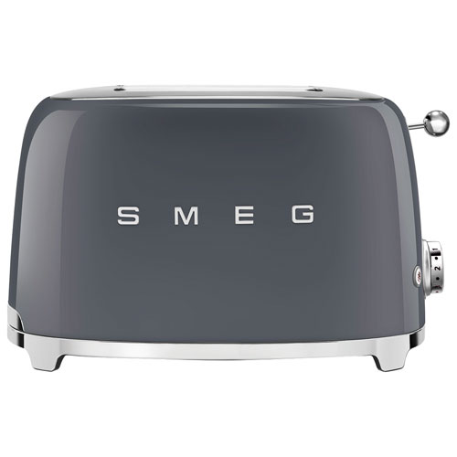 Smeg 50's Style Retro Toaster - 2-Slice - Slate Grey