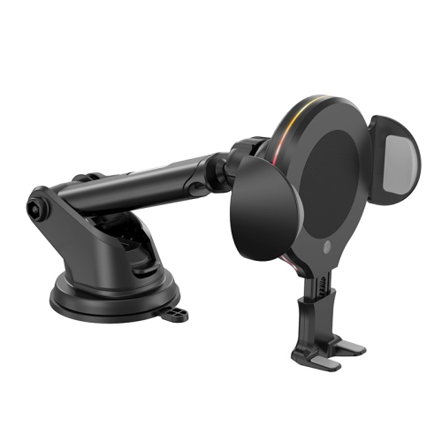 Wireless Charger Car Cell Phone Holder, Qi Fast Wireless Charging Long Arm Vent Dashboard Windshield Phone Holder