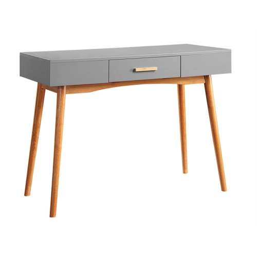 Convenience Concepts Oslo One-Drawer Desk in Gray Wood Finish