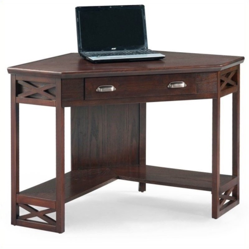 SCRANTON & CO  Corner Computer Writing Desk In Chocolate Oak