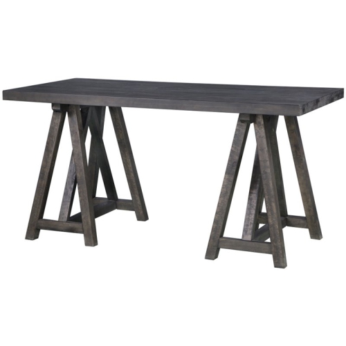 Beaumont Lane Sawhorse Writing Desk in Weathered Charcoal