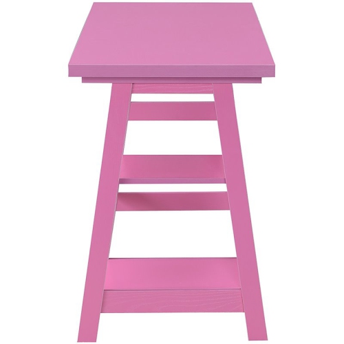 Convenience Concepts Designs2Go Trestle Writing Desk in Pink Wood Finish
