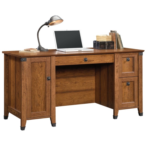 Sauder Carson Forge Computer Desk in Washington Cherry
