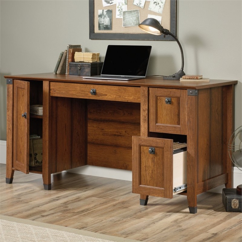 Sauder Carson Forge Computer Desk in Washington Cherry