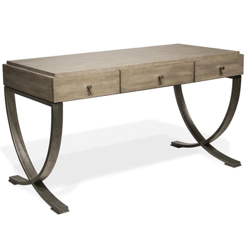 RIVERSIDE FURNITURE  Sophie Wood And Metal Writing Desk In Natural