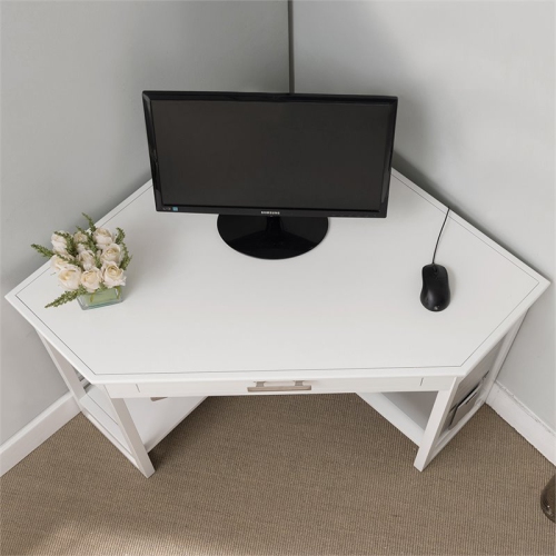 Leick Corner Computer Desk in White