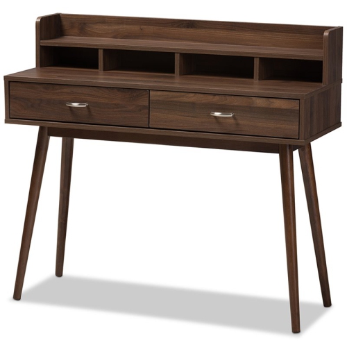 Baxton Studio Disa Writing Desk in Walnut Brown