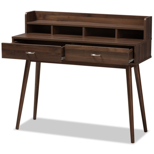 Baxton Studio Disa Writing Desk in Walnut Brown