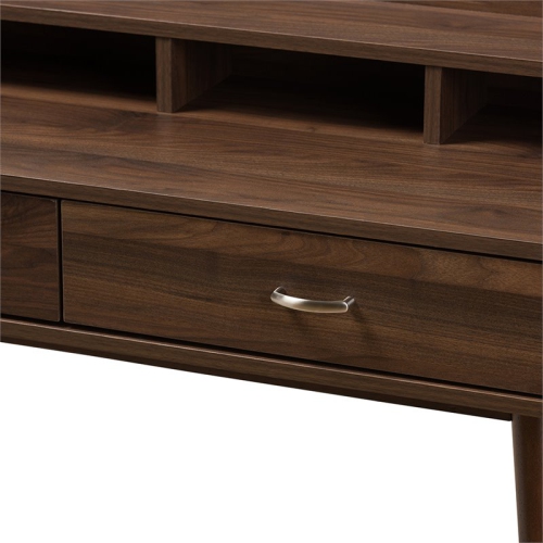 Baxton Studio Disa Writing Desk in Walnut Brown