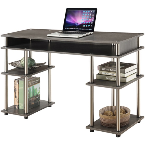 CONVENIENCE CONCEPTS  Designs2Go Writing Desk In Charcoal Wood Finish In Gray