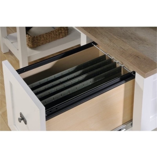 Bowery Hill Home Office Desk in Soft White