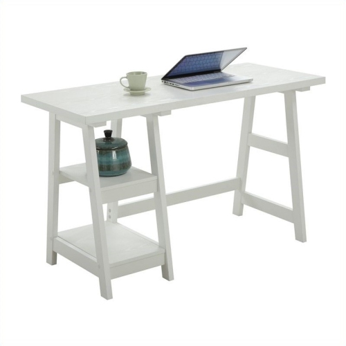 Scranton & Co Trestle Desk - White