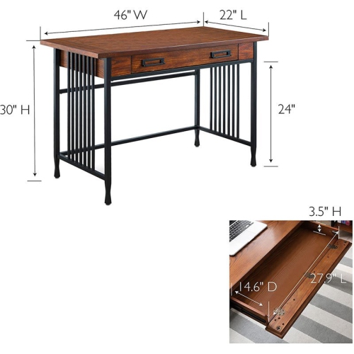 Bowery Hill Computer Desk in Mission Oak