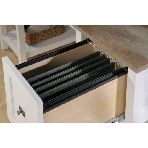 Scranton & Co Computer Desk in Soft White