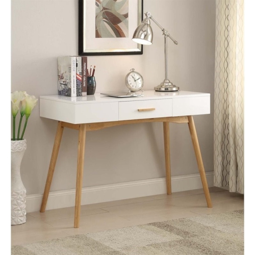 Scranton & Co 1 Drawer Desk in White