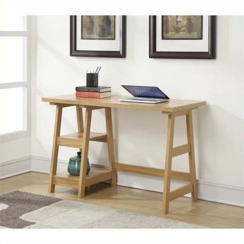 Scranton & Co Trestle Desk - Light Oak