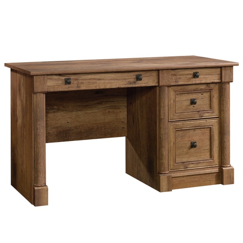 SAUDER  Palladia Contemporary Wood Computer Desk In Vintage Oak