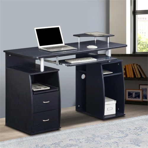 Scranton & Co Wood Computer Desk in Espresso