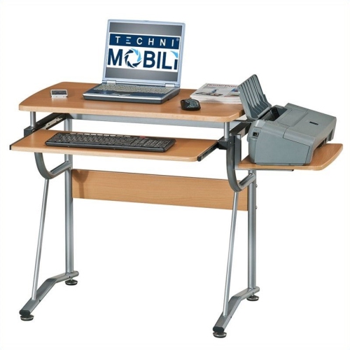 Kingfisher Lane Wood Comptuer Desk in Cherry