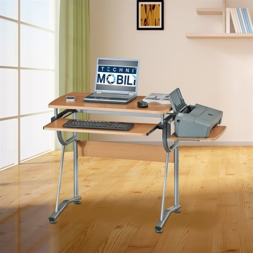 Kingfisher Lane Wood Comptuer Desk in Cherry