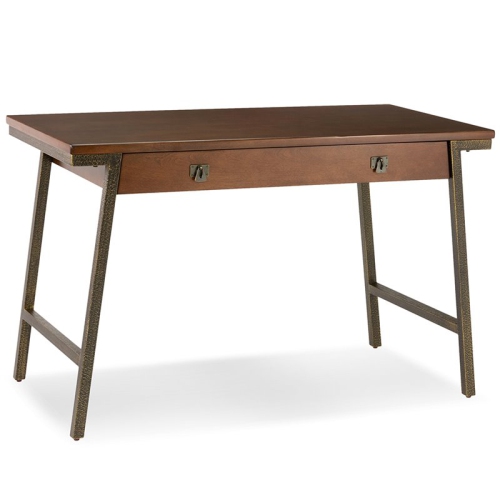 BOWERY HILL  Computer Desk In Walnut And Foundry Bronze