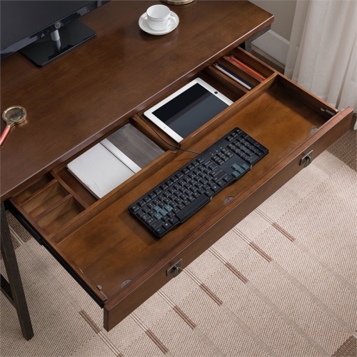 Bowery Hill Computer Desk in Walnut and Foundry Bronze