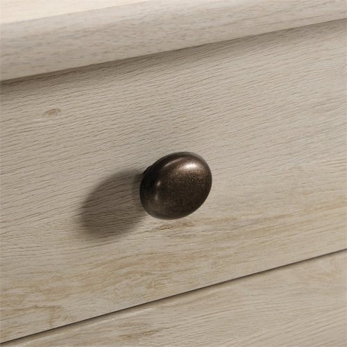 Sauder Edge Water Engineered Wood L-Shaped Desk in Chalked Chestnut