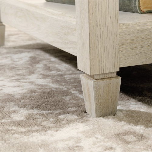 Sauder Edge Water Engineered Wood L-Shaped Desk in Chalked Chestnut