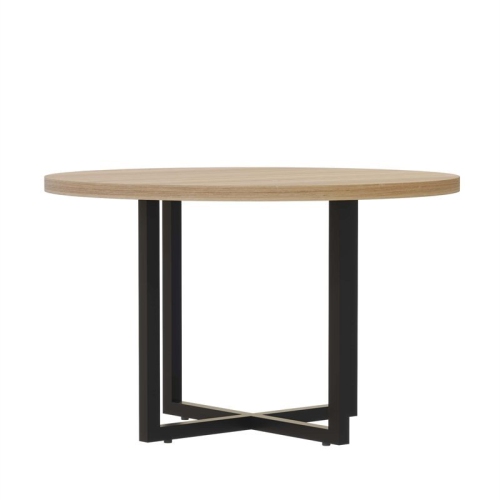 Safco Mirella 42" Round Conference Table in Sand Dune