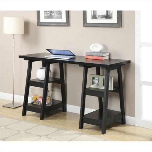 Scranton & Co Double Trestle Desk - Black