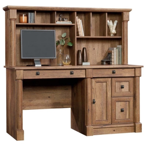 PEMBERLY ROW  Computer Desk With Hutch In Vintage Oak