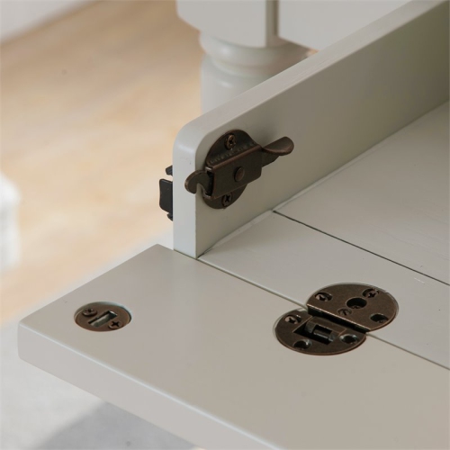 Bowery Hill Home Office Writing Desk with Center Drawer in White