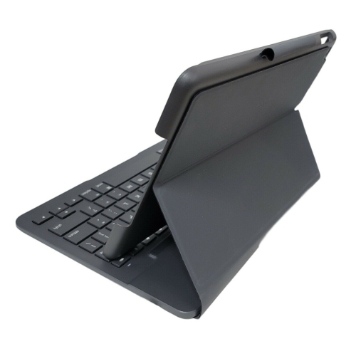 Refurbished - Logitech iPad 7th & 8th Gen Slim Folio Case with Wireless Keyboard Graphite