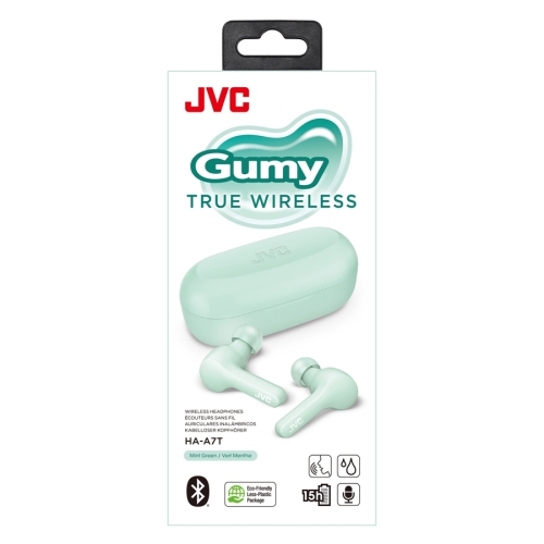 JVC - Gumy In-Ear Wireless Earphones, Bluetooth 5.0, True Wireless with Charging Case, Mint