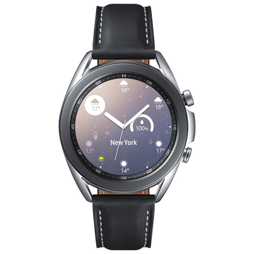 Remis à neuf - montre intelligente 41 mm Galaxy Watch3 de Samsung/moniteur fréquence cardiaque - Argenté mystique