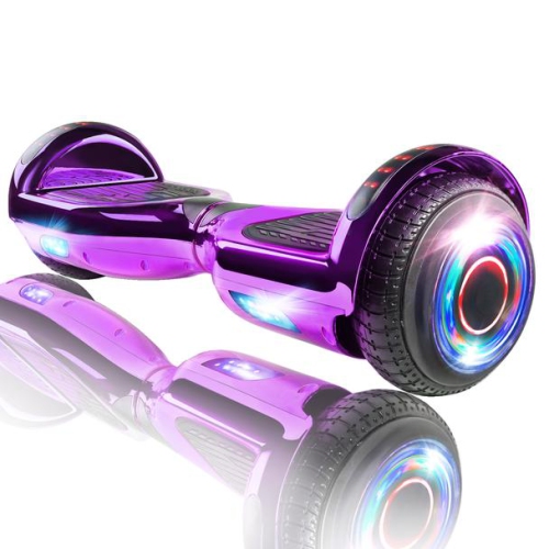 XPRIT 6.5" Hoverboard with built-in Wireless Speaker - UL2272 certified - Chrome Purple [Free Shipping]
