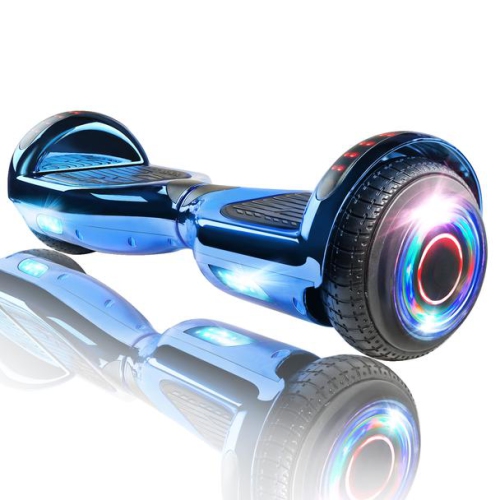 XPRIT 6.5" Hoverboard with built-in Wireless Speaker - UL2272 certified - Chrome Blue [Free Shipping]