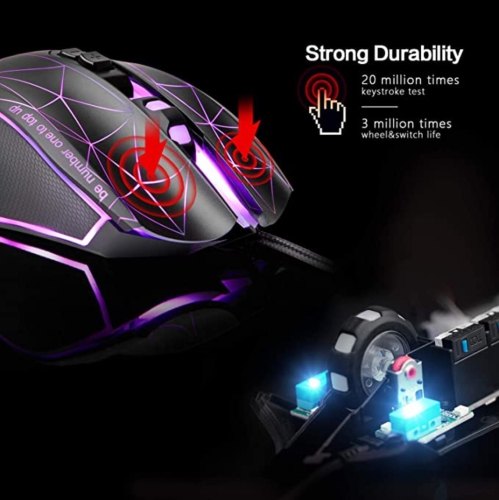 ONE-UP® G5 E-sports Ergonomics Optical Wired USB Contector Gaming Black Mouse With Avago 3050 Sensor