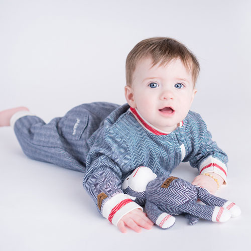 Juddlies Cottage Cotton Jumpsuit - Newborn - Lake Blue