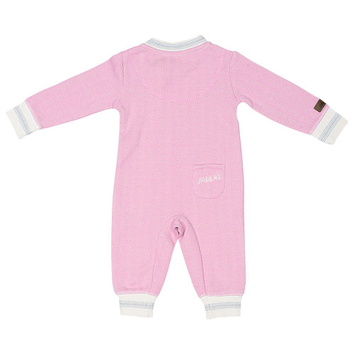 Juddlies Cottage Cotton Jumpsuit - Newborn - Sunset Pink