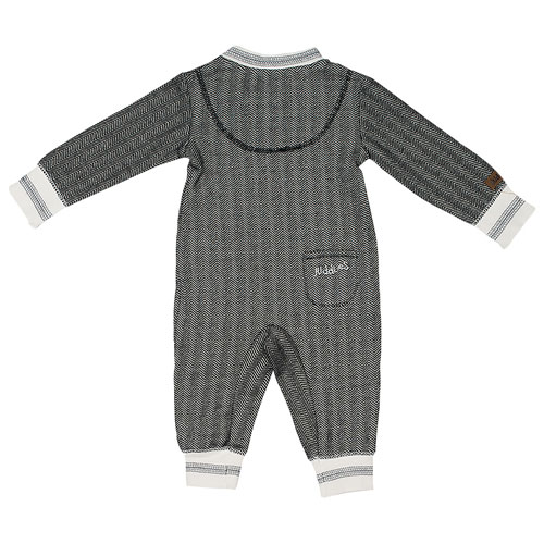 Juddlies Cottage Cotton Jumpsuit - 3 to 6 Months - Bear Black