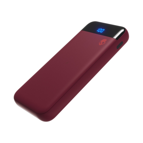Skullcandy Stash Fuel 10,000 mAh Portable Battery + Qi Charge Powerbank - Deep Red