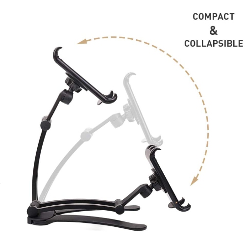 Support de Tablette: Aluminium 2 en 1 pour Tablette de 7 à 12 Pouces Multi-Usage, Multi Angle Suspendu, dans Cuisine