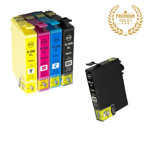 Image 1 de 8.. Ultra Ink™ 5 PACK EPSON T288 Compatible Inkjet-Epson Printer Expression XP-330/XP-340/XP-430/XP-434/XP-440/XP-446
