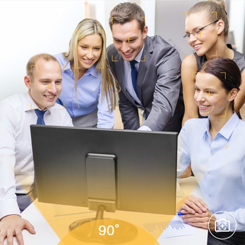 SenseiPhoto 4K Webcam avec éclairage et microphone, panneau lumineux LED, focus automatique et luminosité réglable avec contrôle tactile | Caméra Web